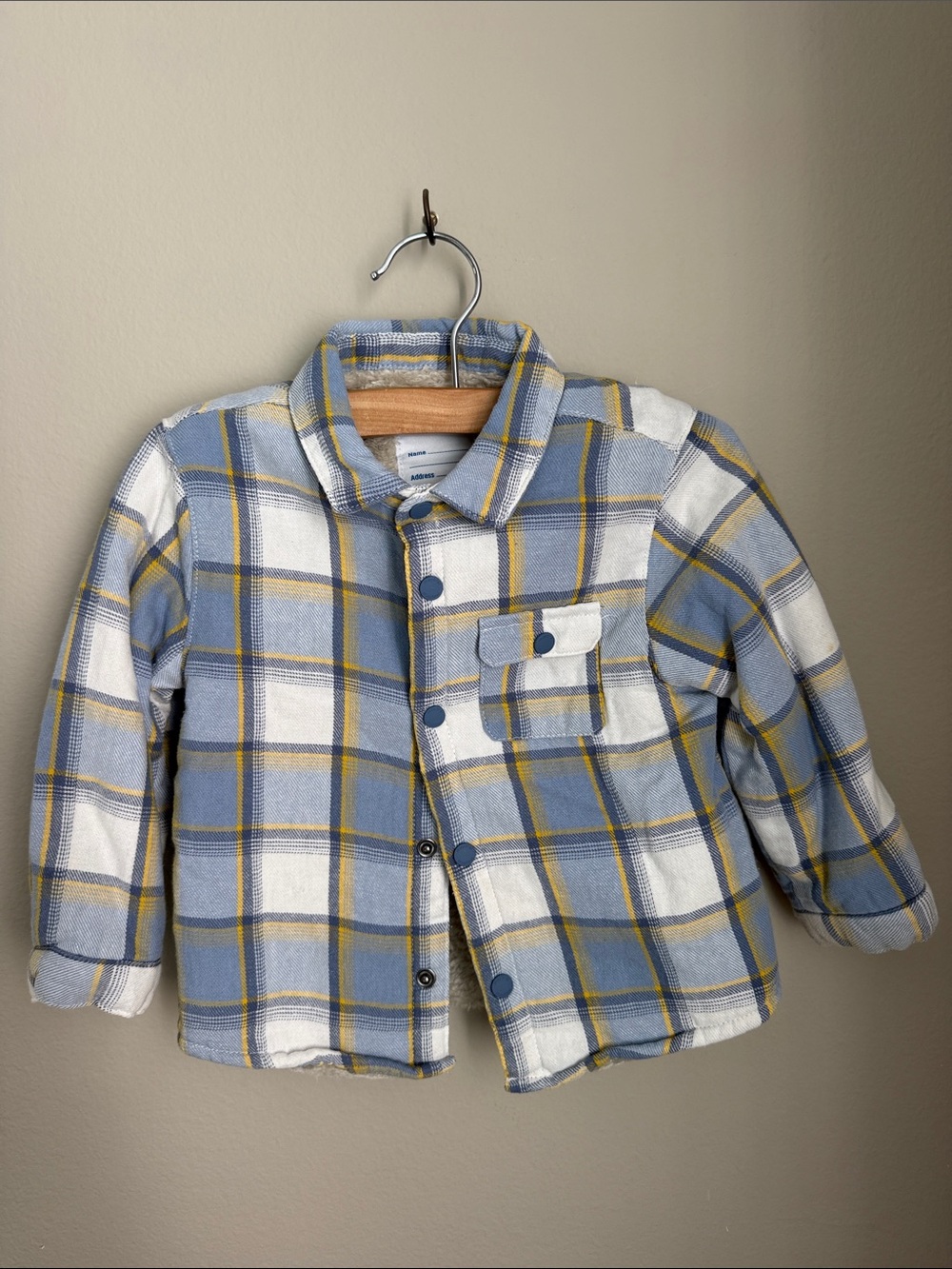 Mayoral baby boys flannel jacket size 12 months